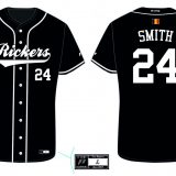 COMBO Jersey Rickers (new) noir+blanc SOFTBALL – Image 2