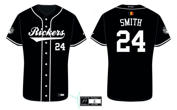 Jersey officiel Black Rickers (new) SOFTBALL