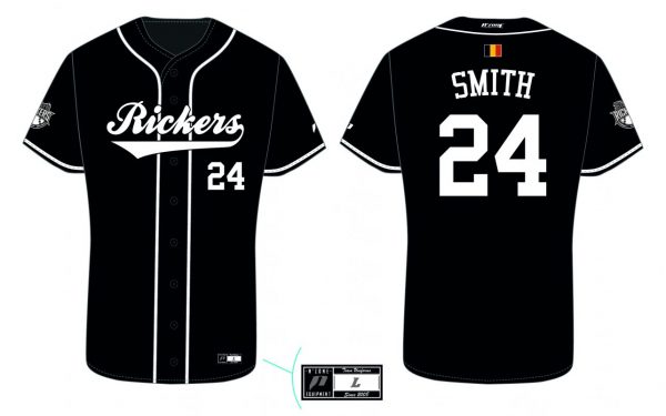 Jersey officiel Black Rickers (new) BASEBALL