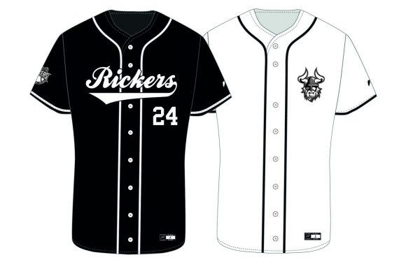 COMBO Jersey Rickers (new) noir+blanc SOFTBALL